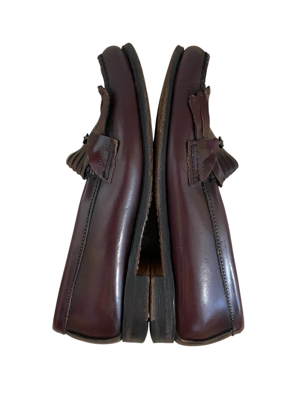 Flash Sale G.H Bass Weejuns Burgundy Leather Kiltie Horsebit Loafers 8 Preppy - Picture 9 of 14